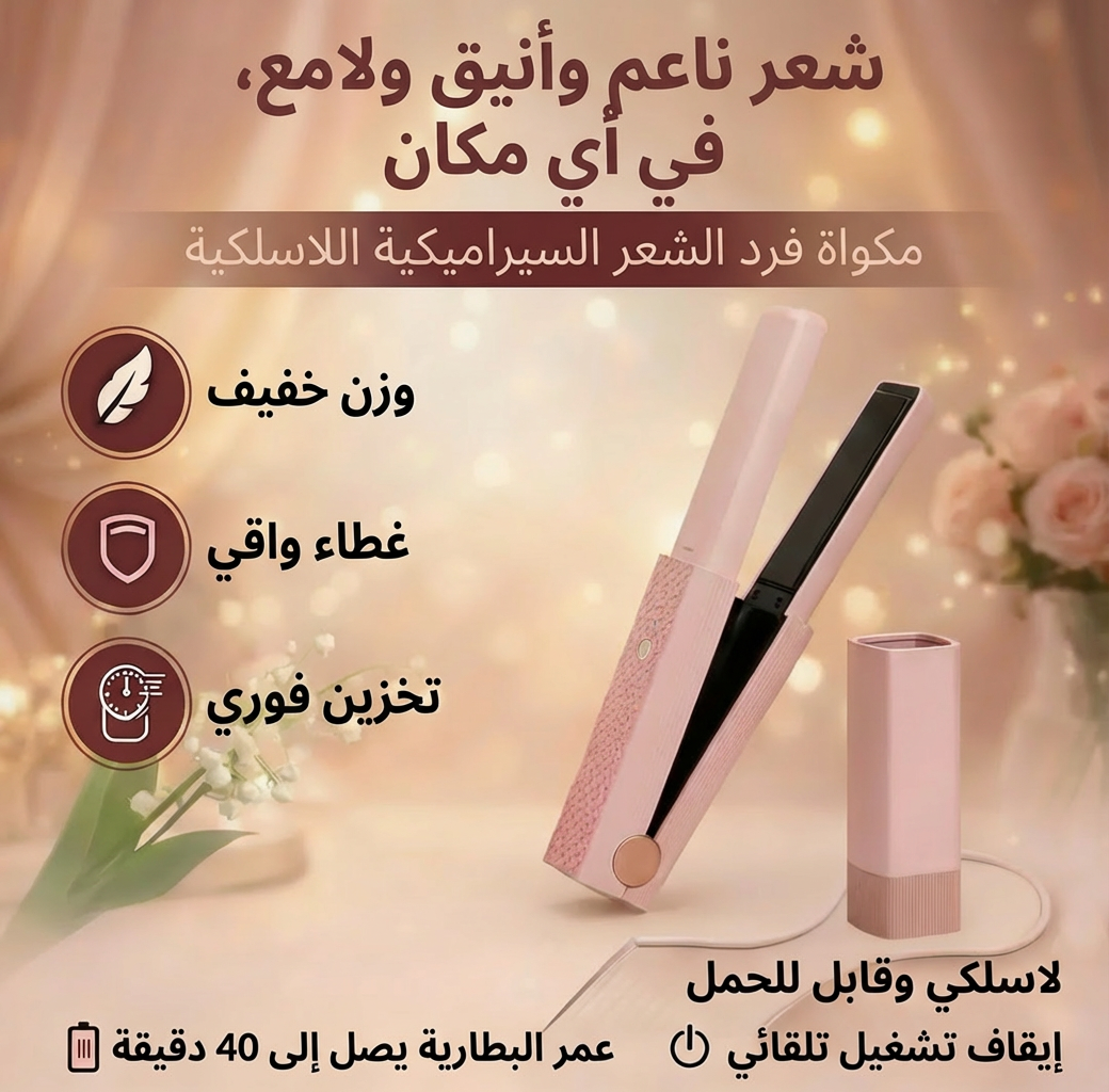 وداعاً للإحراج... اكتشفي تقنية السيراميك اللاسلكية التي تمنحكِ رتوش الصالون فوري